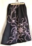 Creation: long hand embroidered skirt. 