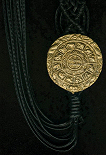 Belt with leather and bronze. 