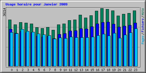 Usage horaire pour Janvier 2009